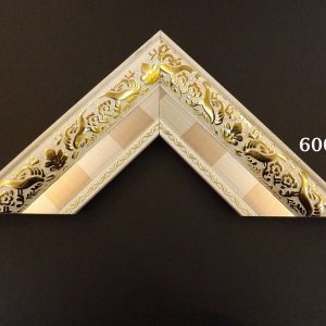 Khung Tranh Composite Hiện Đại Màu Kem Hoa Văn Vàng