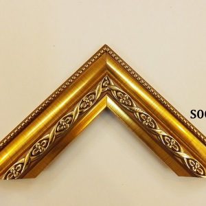 Khung Tranh Gỗ Tổng Hợp Màu Vàng Nhũ Đồng Hoa Văn Đẹp